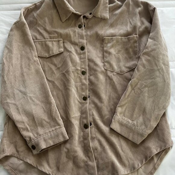 Women's Tan Corduroy Jacket - Picture 1 of 4